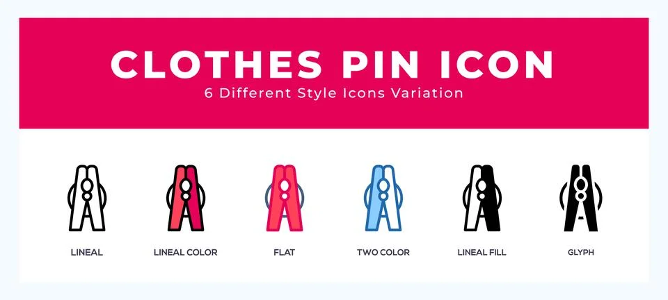 Clothes pin icon vector illustration. trendy styles イラスト素材