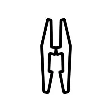 Clothes pin icon vector. Isolated contour symbol illustration イラスト素材