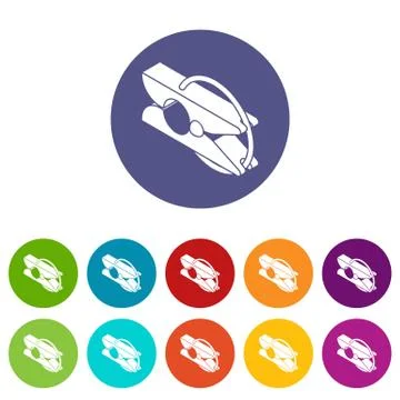 Clothes pin icons set vector color Stock Illustration