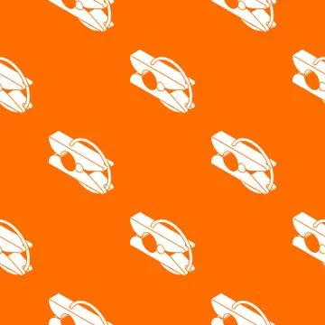 Clothes pin pattern vector orange Illustrazione stock