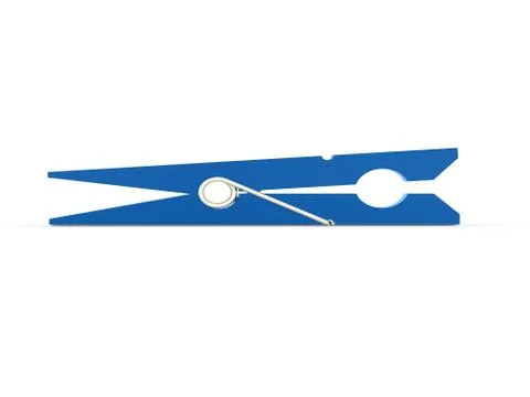 Clothes pin rendered isolated Stock Illustration