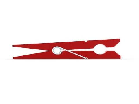 Clothes pin rendered isolated Stock Illustration