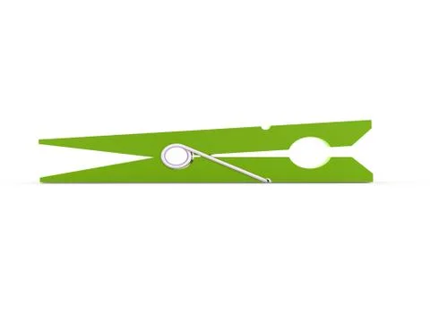 Clothes pin rendered isolated Stockillustratie