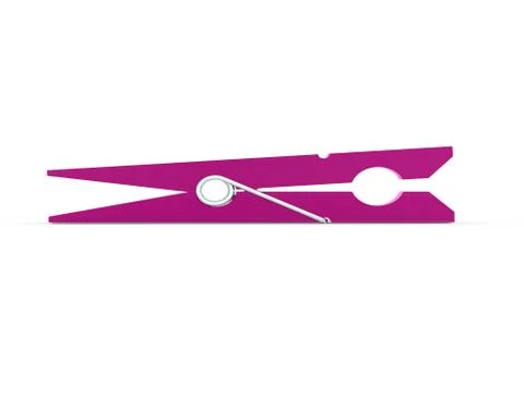 Clothes pin rendered isolated Stock Illustration
