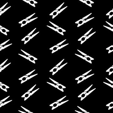 Clothes pin seamless pattern. Stock Illustration