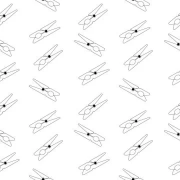 Clothes pin seamless pattern. Stock Illustration