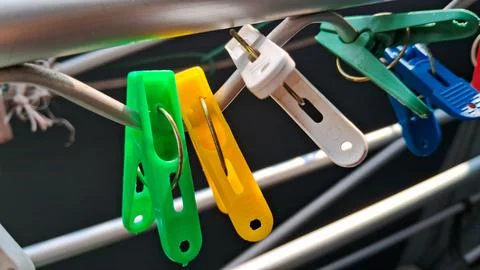 Clothes pins for background Stock Photos