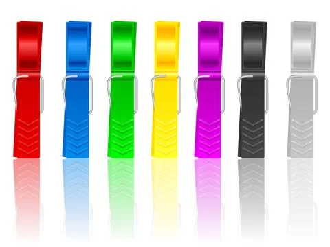 Clothes pins Stock Illustration