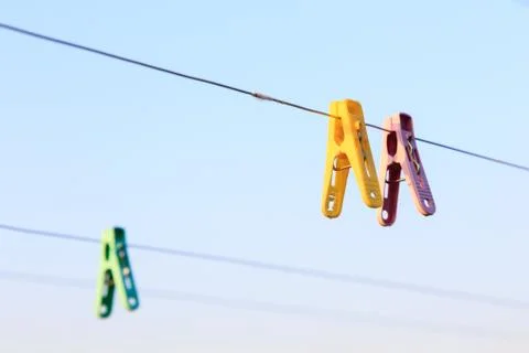 Clothes pins Stock Photos