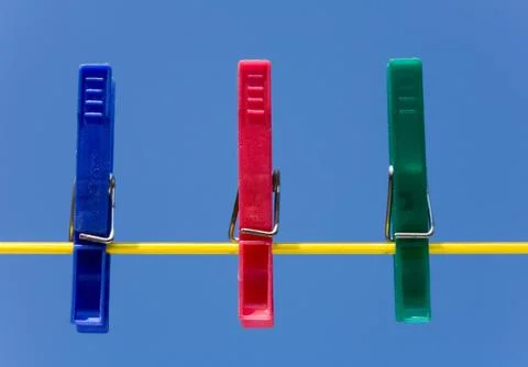 Clothes pins Stock Photos