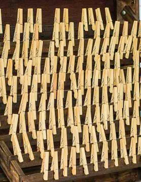 Clothes pins Stock Photos