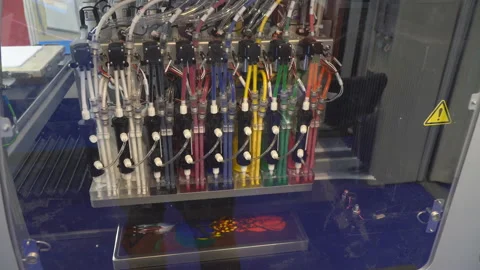 Clothes Printing Machine. Stock Footage 105075474