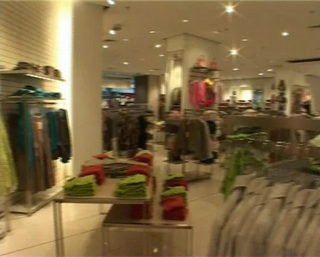 Clothes for sale Stock Footage 72339