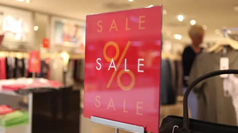 Clothes on sale Video stock 40389122
