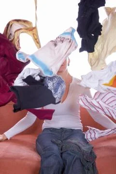 Clothes scattered everywhere Stock Photos