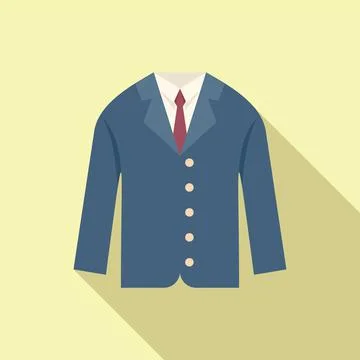 Clothes school icon flat vector. Boy uniform Stock Illustration