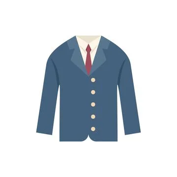 Clothes school icon flat vector. Boy uniform Stock Illustration