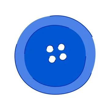 Clothes sewing button cartoon vector illustration Stock Illustration