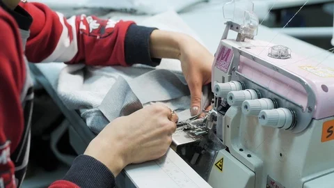 Clothes Sewing Production Stock Footage 90089376