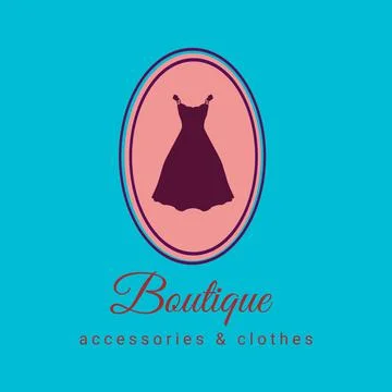 Clothes shop logo vector Stock Illustration