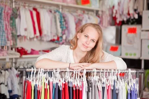 Clothes shop Stock Photos