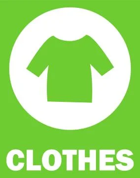Clothes Sorting Garbage Tshirt Icon Green Vector イラスト素材
