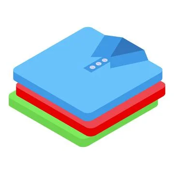 Clothes stack icon, isometric style Stock Illustration