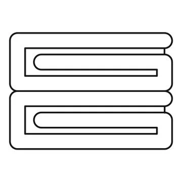 Clothes stack icon, outline style Stock Illustration