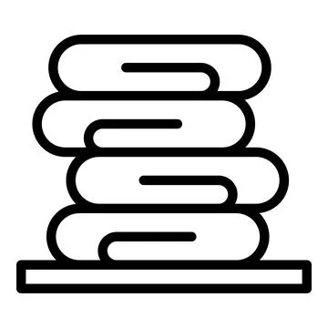Clothes stack icon, outline style Illustrazione stock