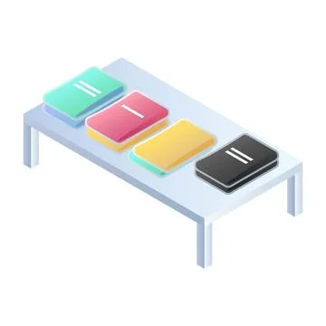 Clothes stack on table icon, isometric style Stock Illustration