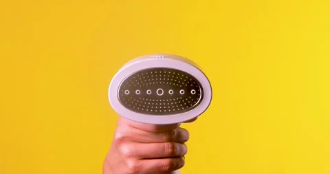 Clothes Steamer in Action Stock Footage 328578957