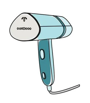 Clothes steamer home handmade Vector illustration in linear doodle style Stock Illustration