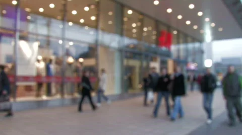 Clothes store outside - out of focus Video stock 744466