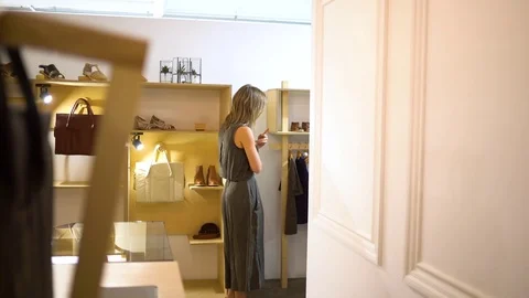 Clothes Store Pan down From Lights Stock Footage 104818787