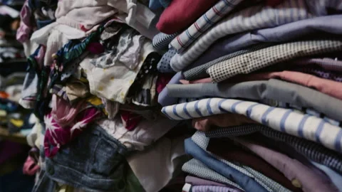 Clothes from Tangier souk market Stock Footage 240318353
