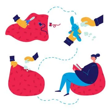 Clothes upcycle concept.Vector illustration Stock Illustration