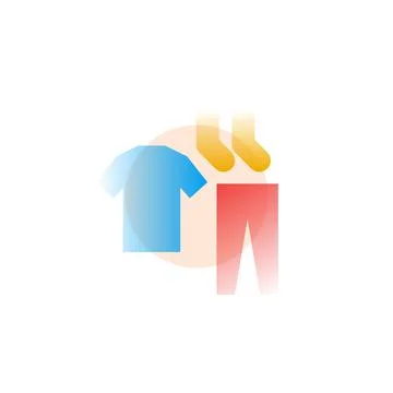 Clothes. Vector icon in gradient style. Editable illustration Stock Illustration