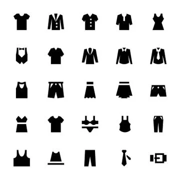 Clothes Vector Icons Stock Illustration