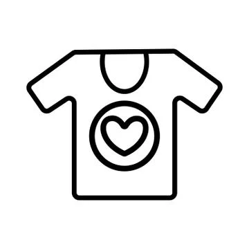 Clothes volunteer icon vector. Isolated contour symbol illustration 库存插图