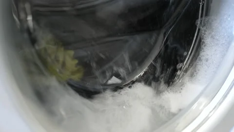 Clothes in Washing Machine Stock Footage 237454281