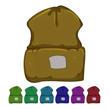 Clothes winter hat man cartoon vector graphic Stock Illustration