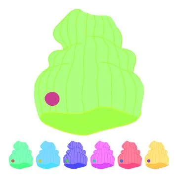 Clothes winter hat man vector cartoon graphic Stock Illustration