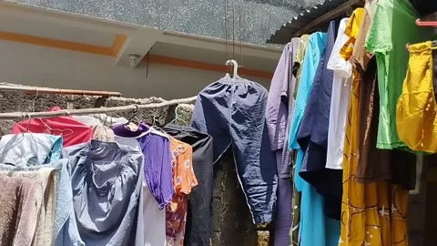 Clothesline Stock Footage 212263820