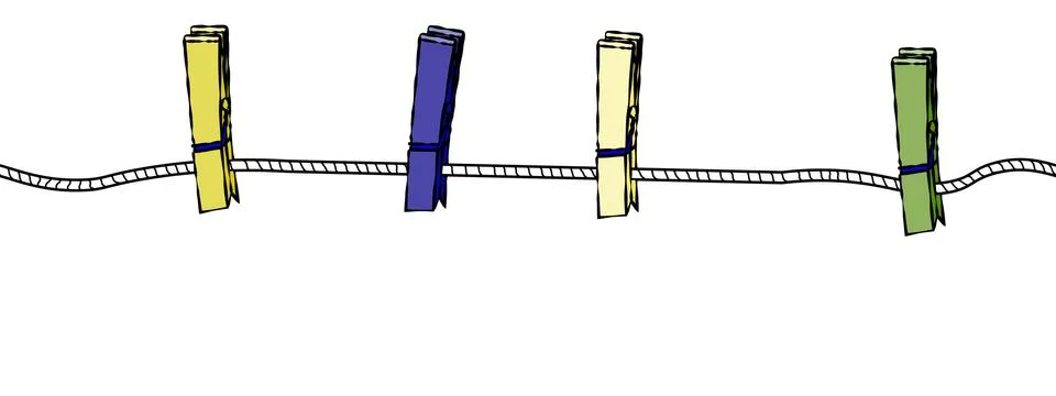 Clothesline Stock Illustration