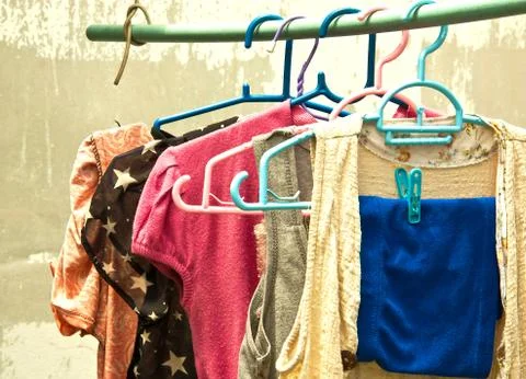 Clothesline. Stock Photos