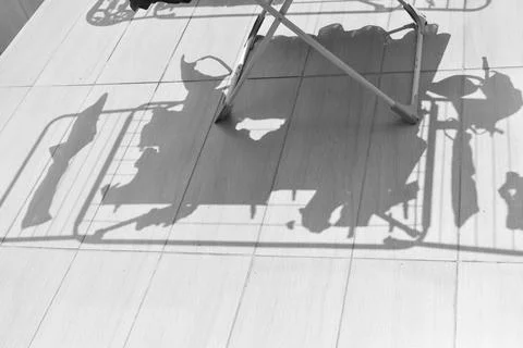 Clothesline shadow Fotos de archivo