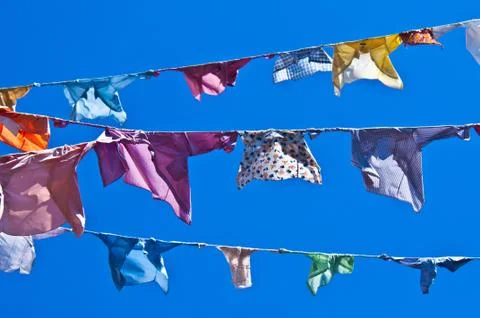 Clotheslines Stock Photos