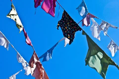 Clotheslines Stock Photos