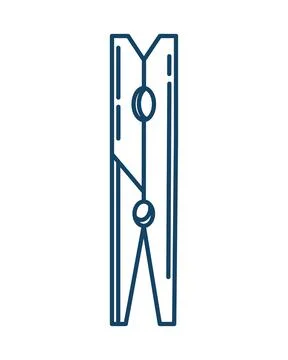 Clothespin accessory tool Stock Illustration