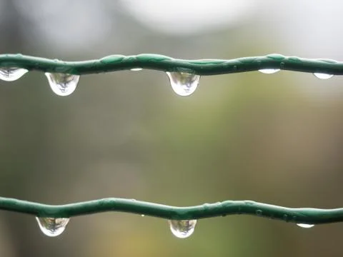Clothespin and rain drop springtime Stock Photos